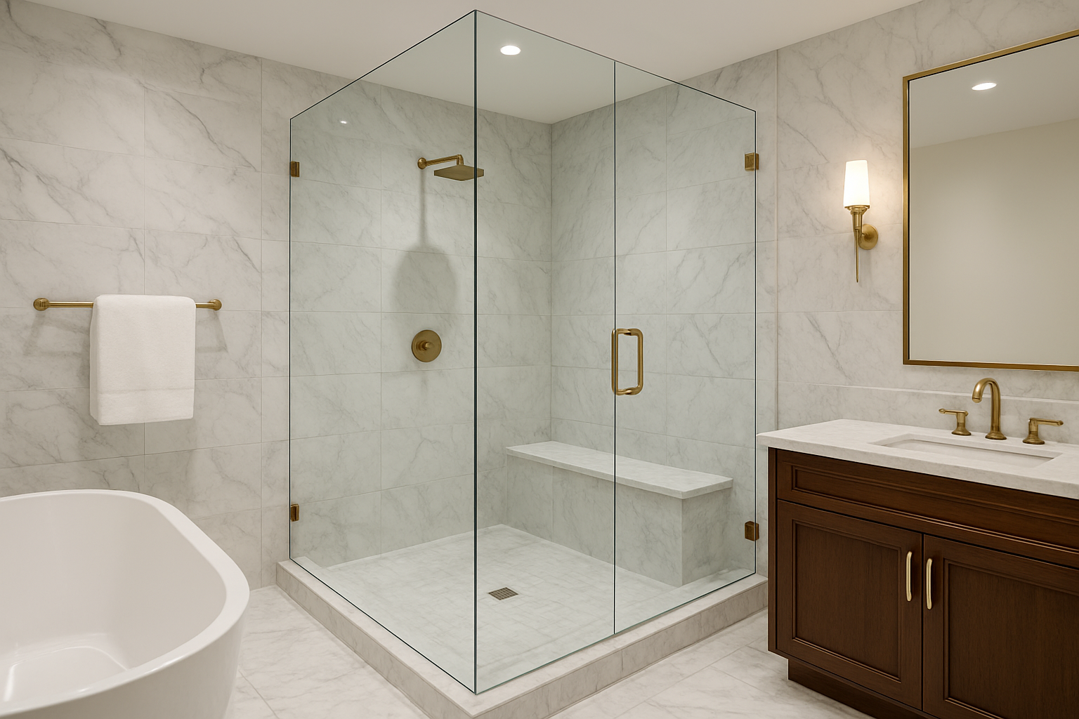 upscale glass shower door installation services in nyc